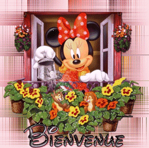 Gif animé bienvenue Minnie